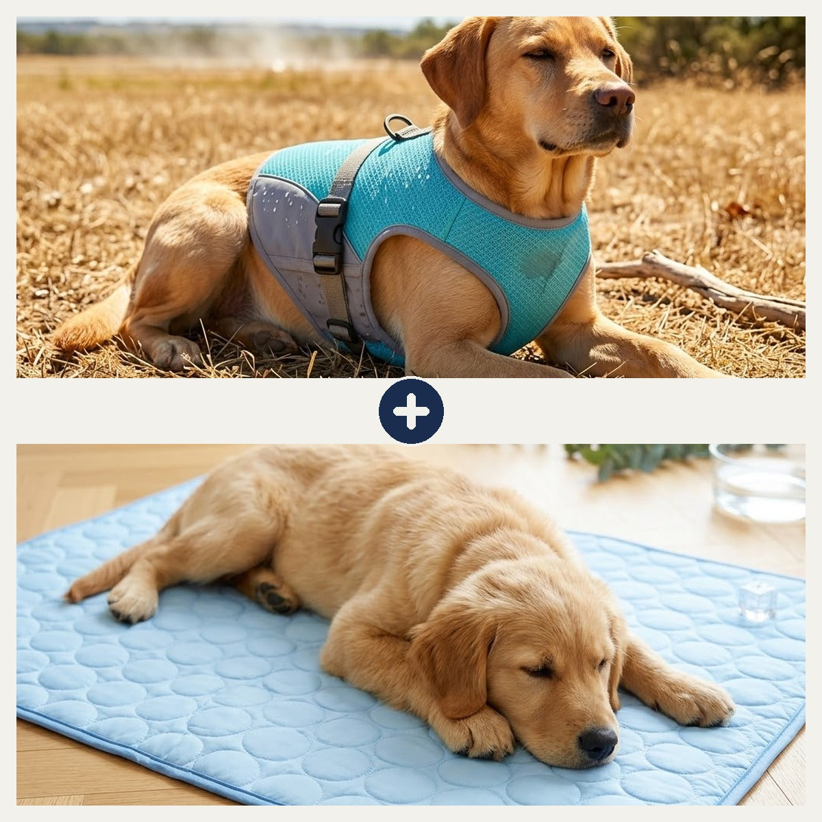 Pack Fraîcheur à la Maison — gilet rafraîchissant + tapis rafraîchissant
